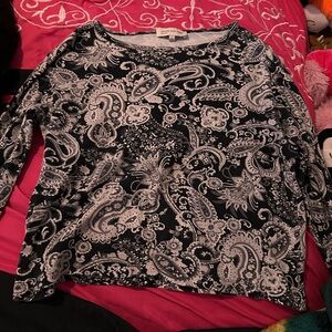 Paisley Long Sleeve Top